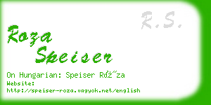 roza speiser business card